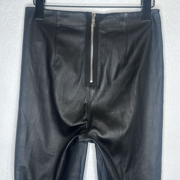 New RTA Kaimi Pant Leather Black Straight Leg Size 26 Revolve - Picture 8 of 16